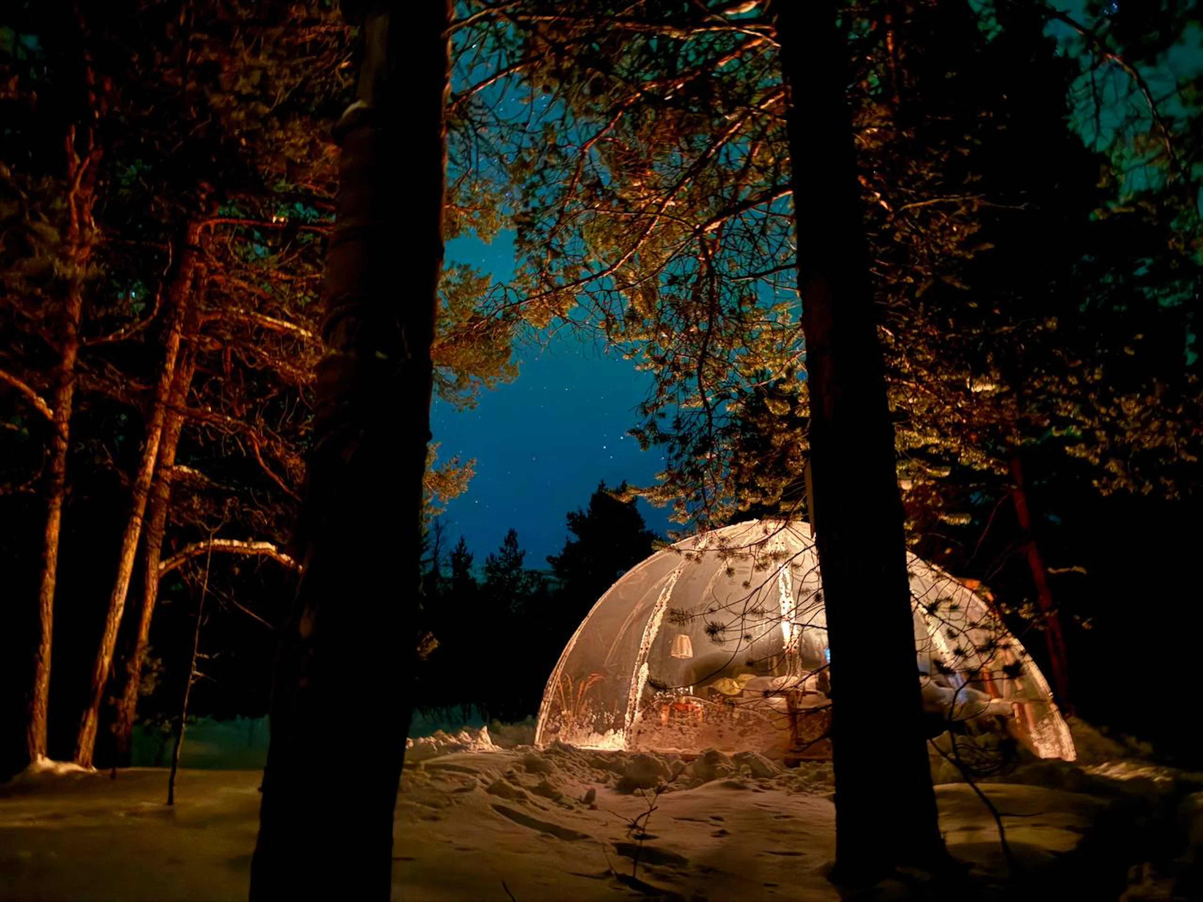 Glas-Iglu in der ONGA Boutique Lodge