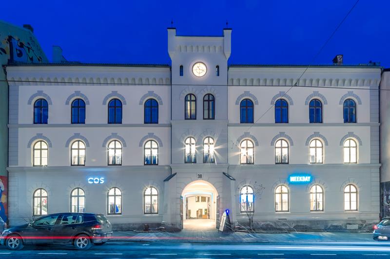 Huset i Thorvald Meyers gate om natten