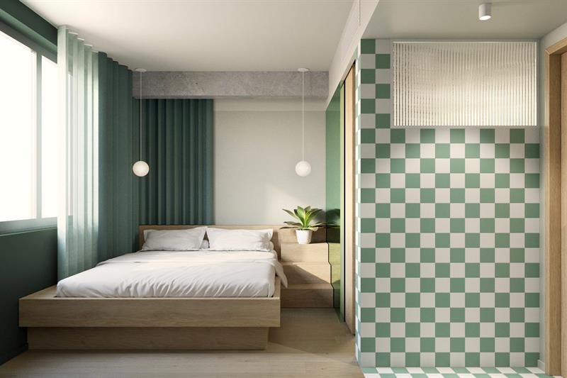 Rendering av bilde av hotellrom