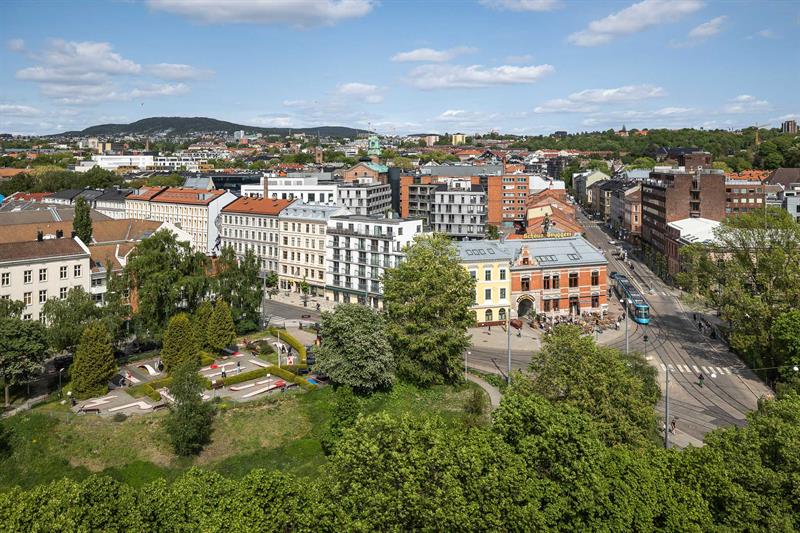 Utsikt over Grünerløkka sett fra hotellet