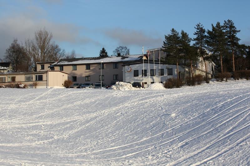 fasaden om vinteren