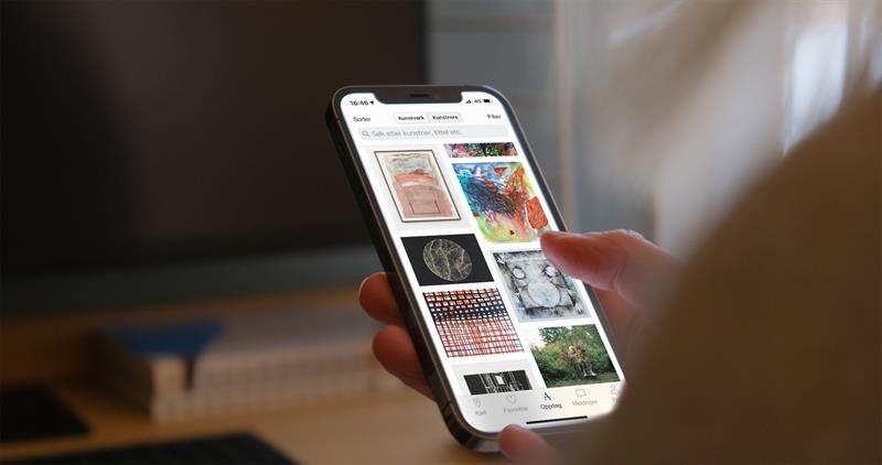 Atelie-appen på mobiltelefonen