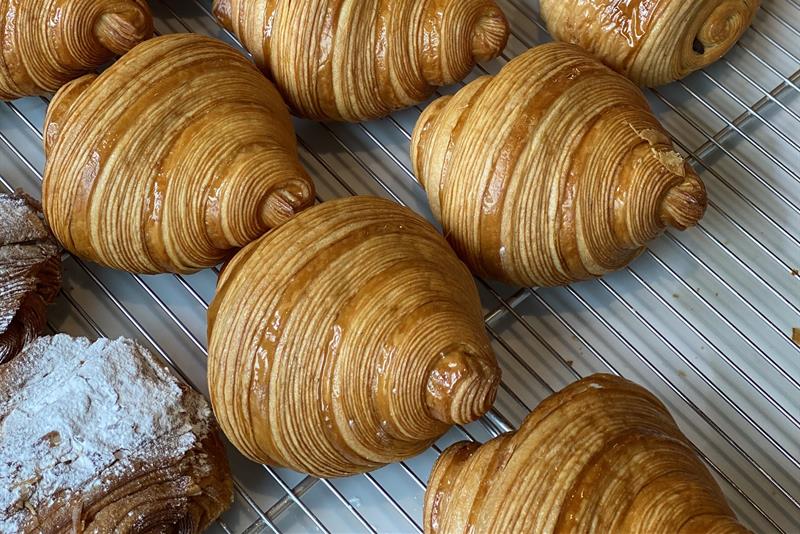 Detalj av croissanter