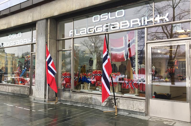 Fasaden på Oslo Flagfabrikk-butikken
