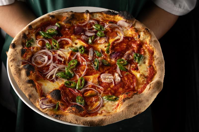 Detalj av pizza