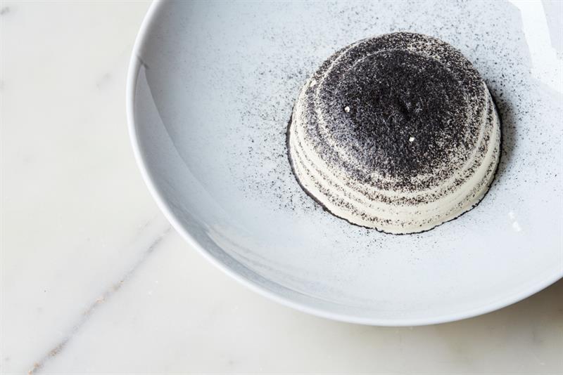 Nærbilde av desserten.