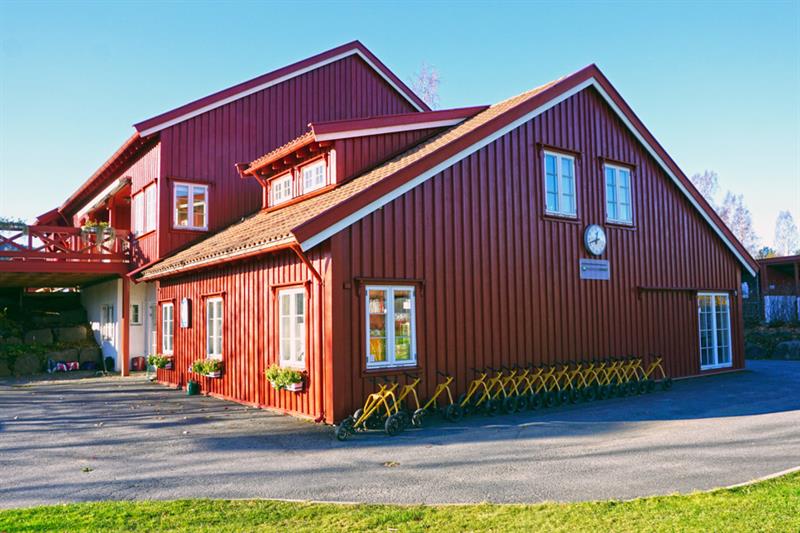 Et rødt hus.