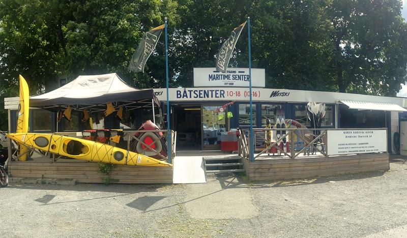 Butikkens fasade.