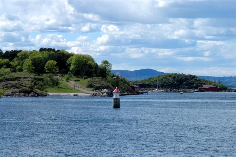 Gressholmen seen from the sea.