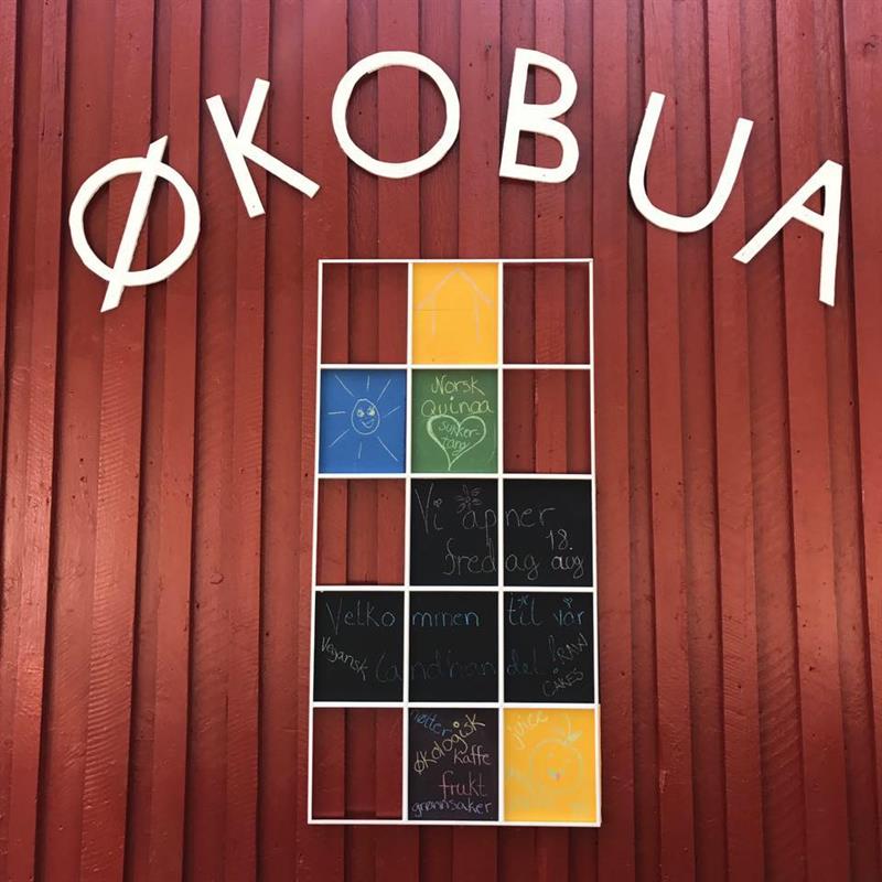 sign on the økoboa shed