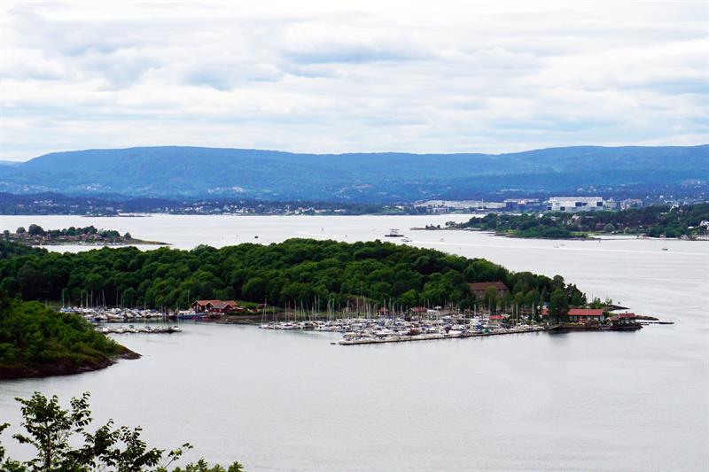 Flyfoto av Hovedøya.