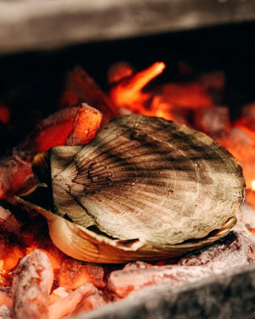 Grillede kamskjell