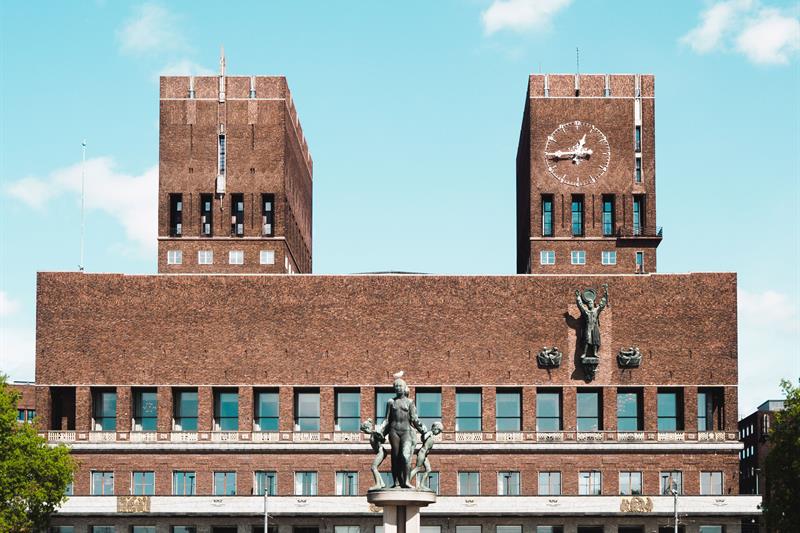 Fasaden på Oslo rådhus