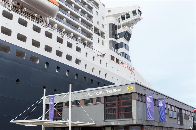 Cruiseskip ved Oslo cruiseterminal