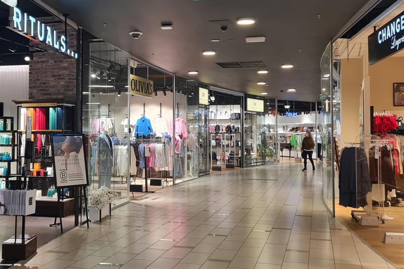 butikker inne i kjøpesenteret