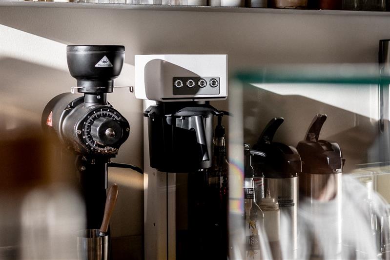 Detalj av kaffetraktere