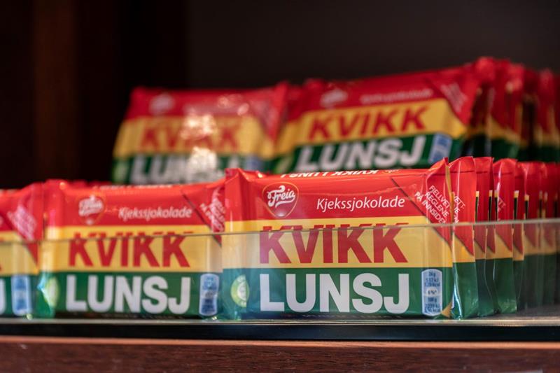 Detaljbilde av Kvikk Lunsj.