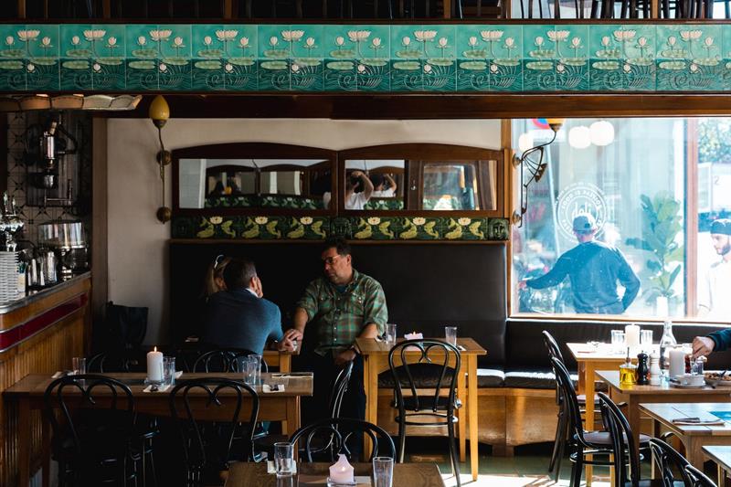 Restauranten strekker seg over to etasjer