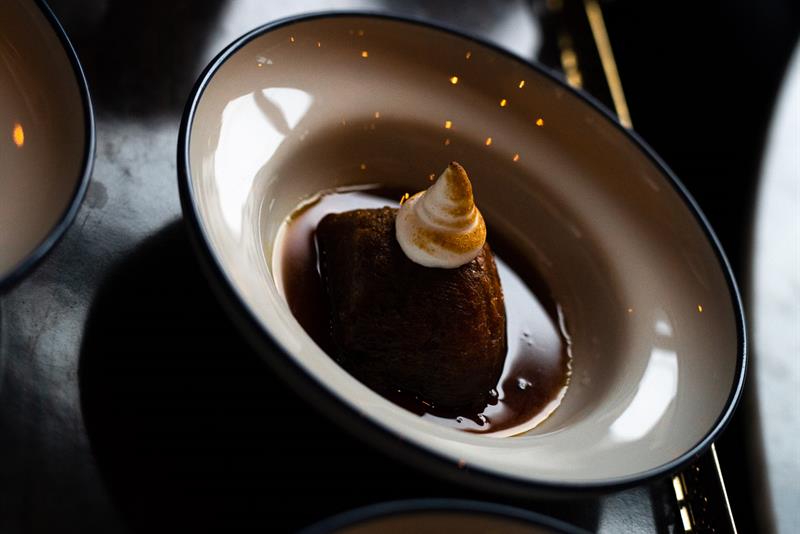 Detalj av dessert