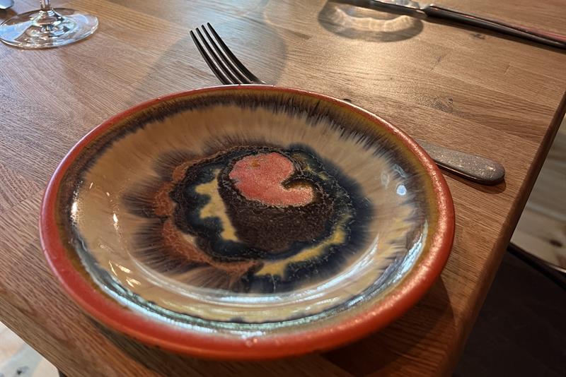 Detalj av mønstret plate