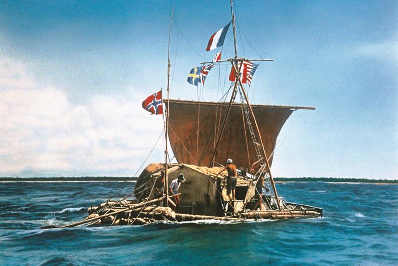 Fotografi av Kon-Tiki-seilasen.