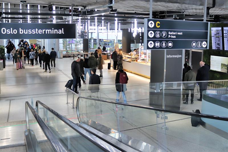 Inne på Oslo bussterminal