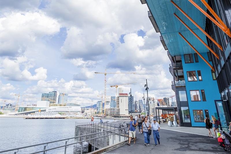 utsikt fra Sørenga mot Bjørvika