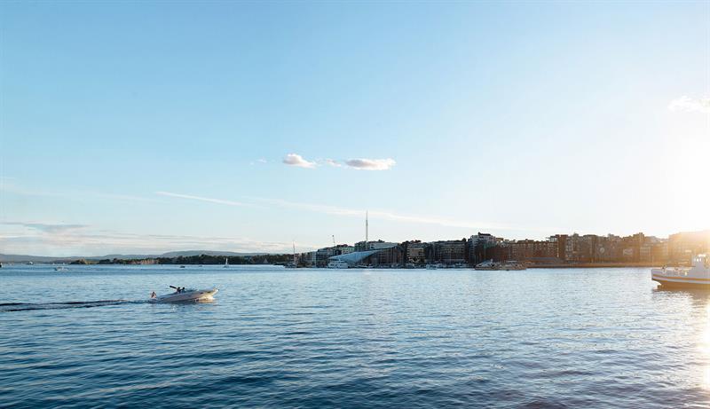utsikt over oslofjorden retning Aker Brygge