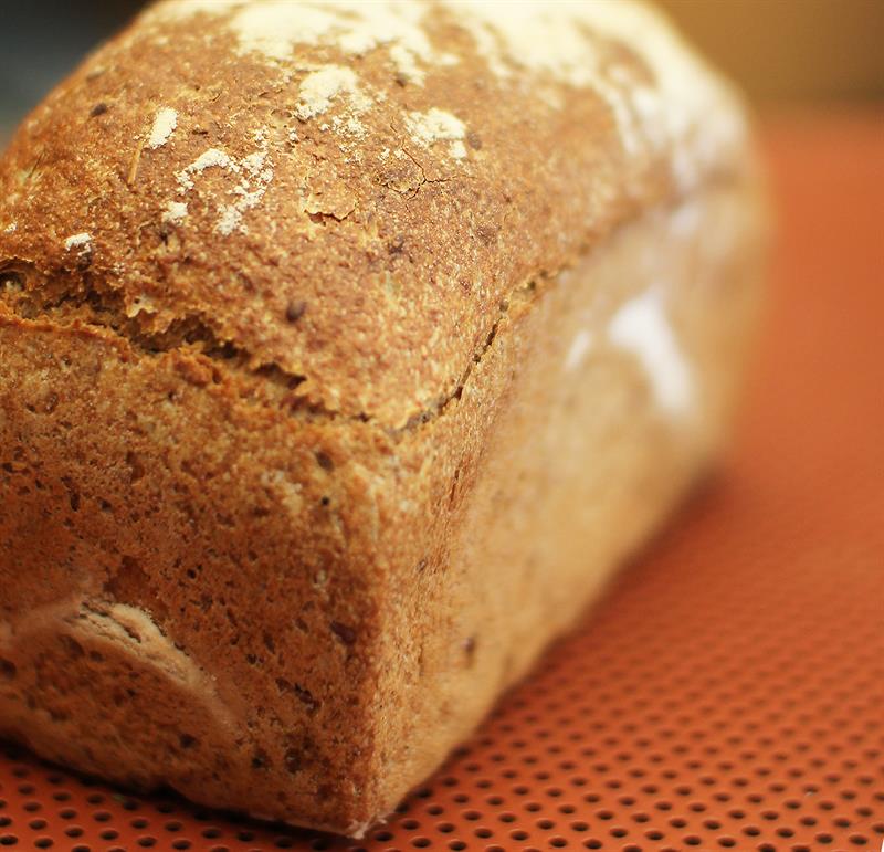 Detaljbilde av et brød.