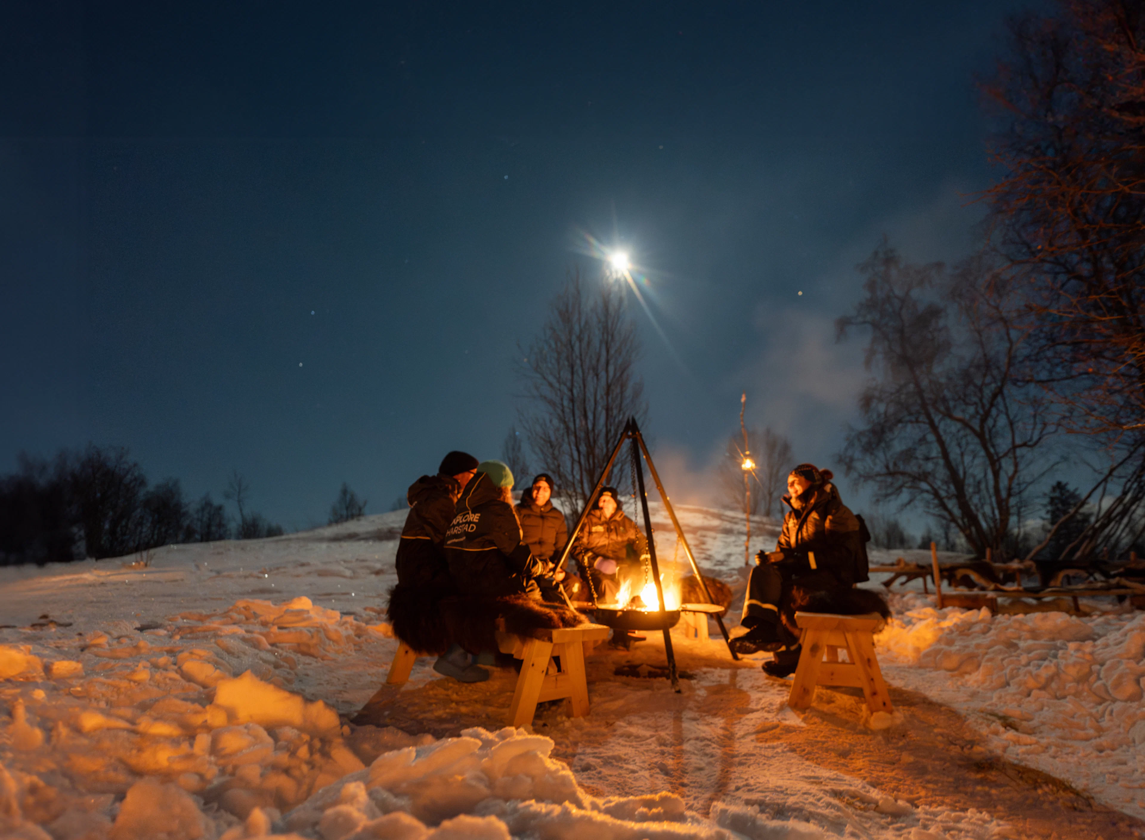 Nordlichtabend im Lavvu Camp