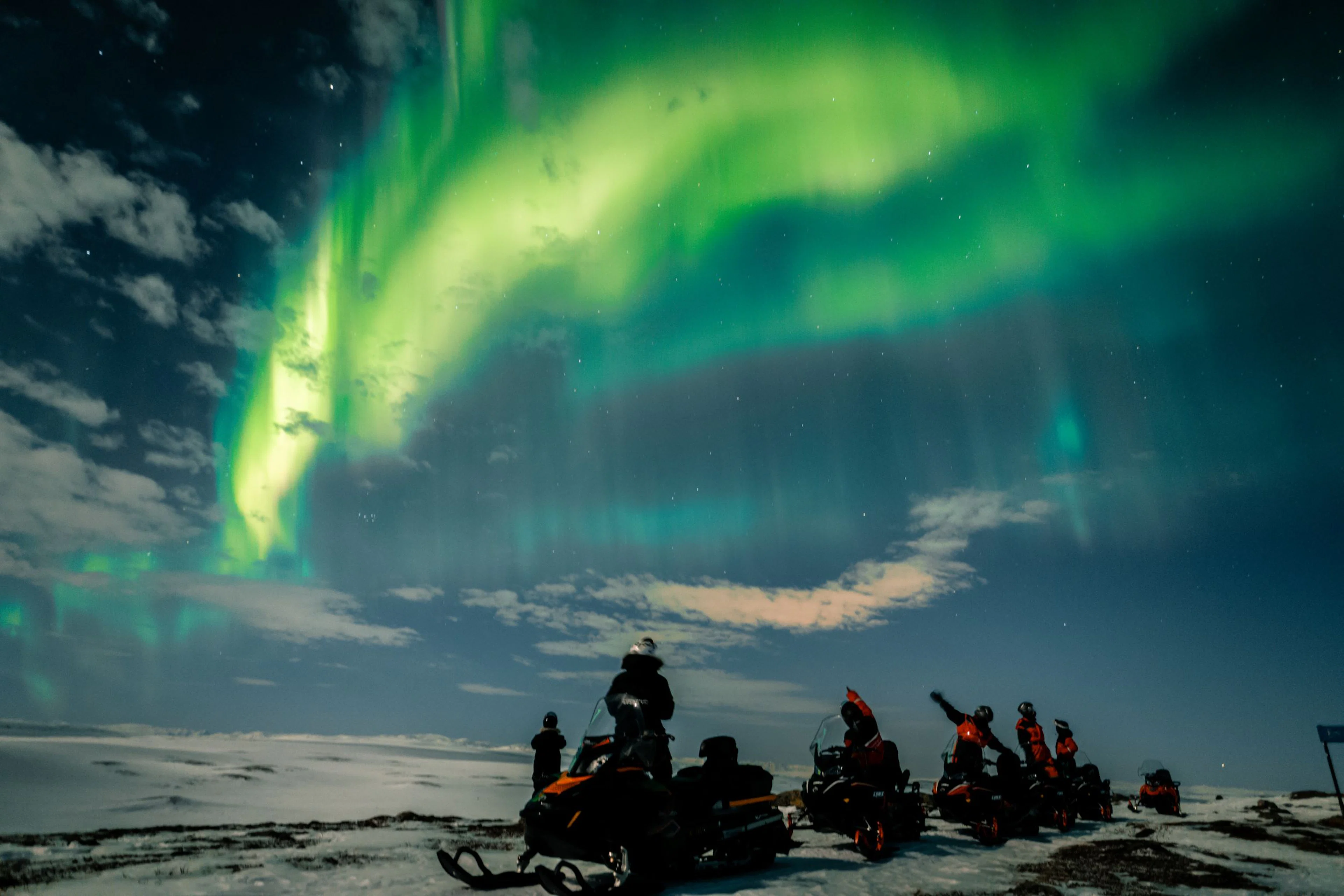 Nordlicht-Abenteuer mit dem Schneemobil in Alta