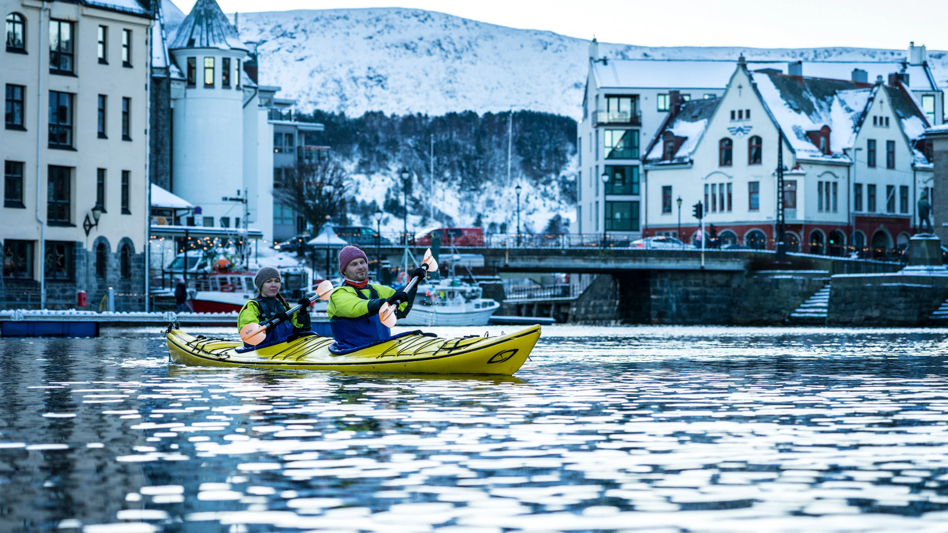 Winter-Kajak & Sauna in Ålesund