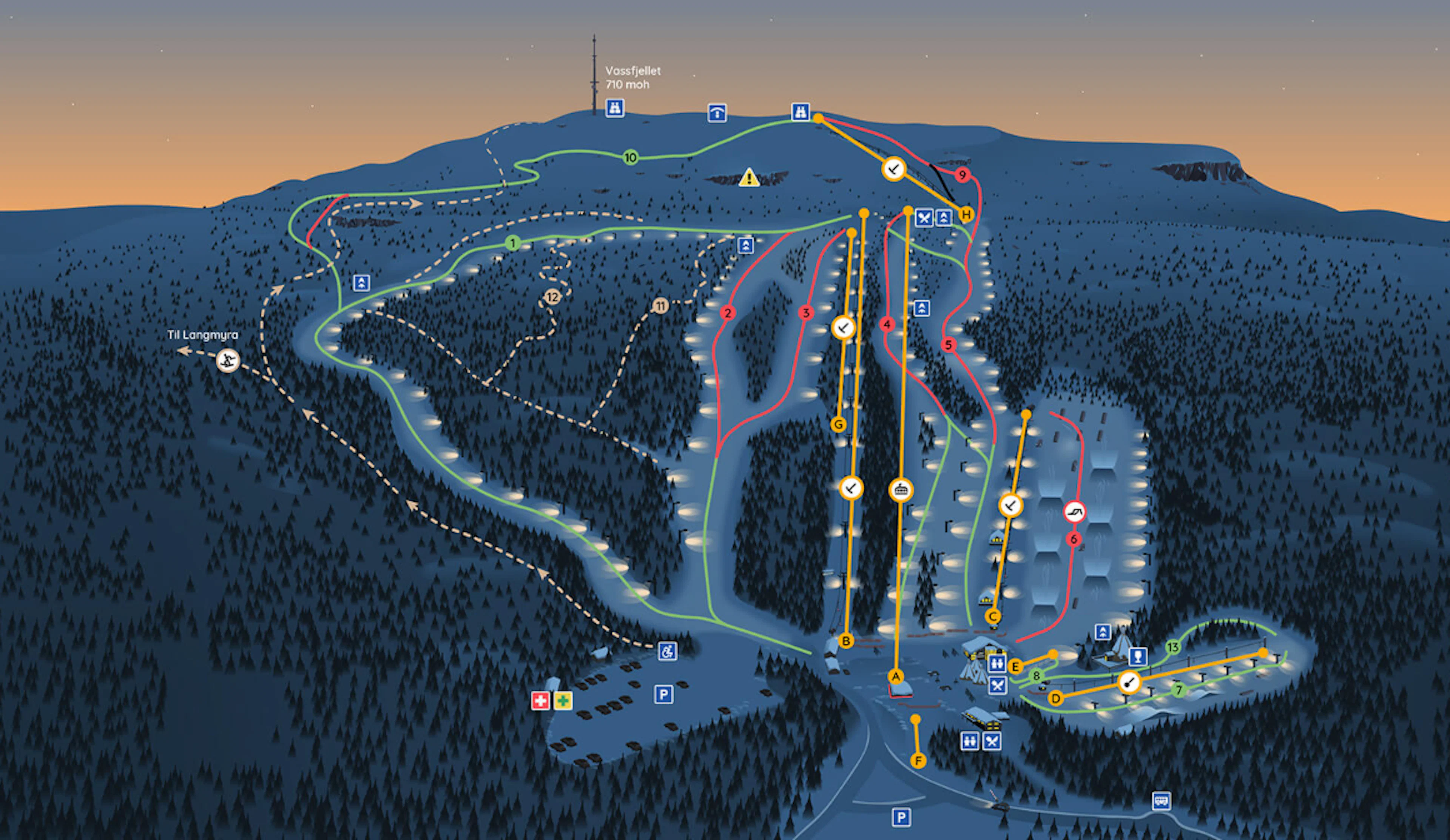 Skipass für Vassfjellet Vinterpark - Online buchen