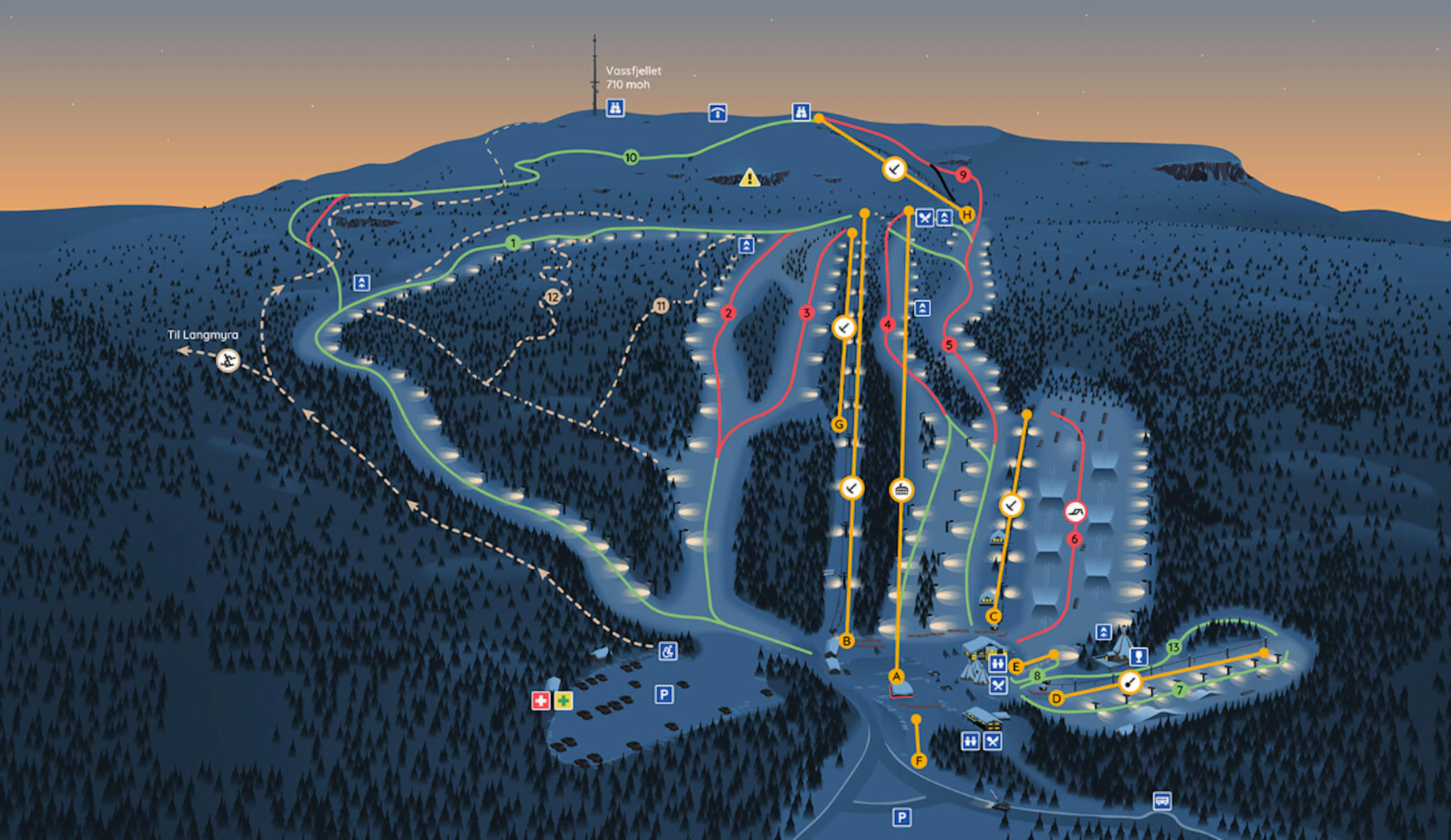 Skipass für Vassfjellet Vinterpark - Online buchen