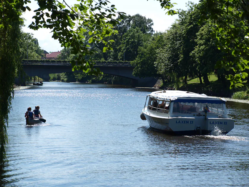 Boat Tour on Rönne River in Ängelholm with the Tourist Boat Laxen