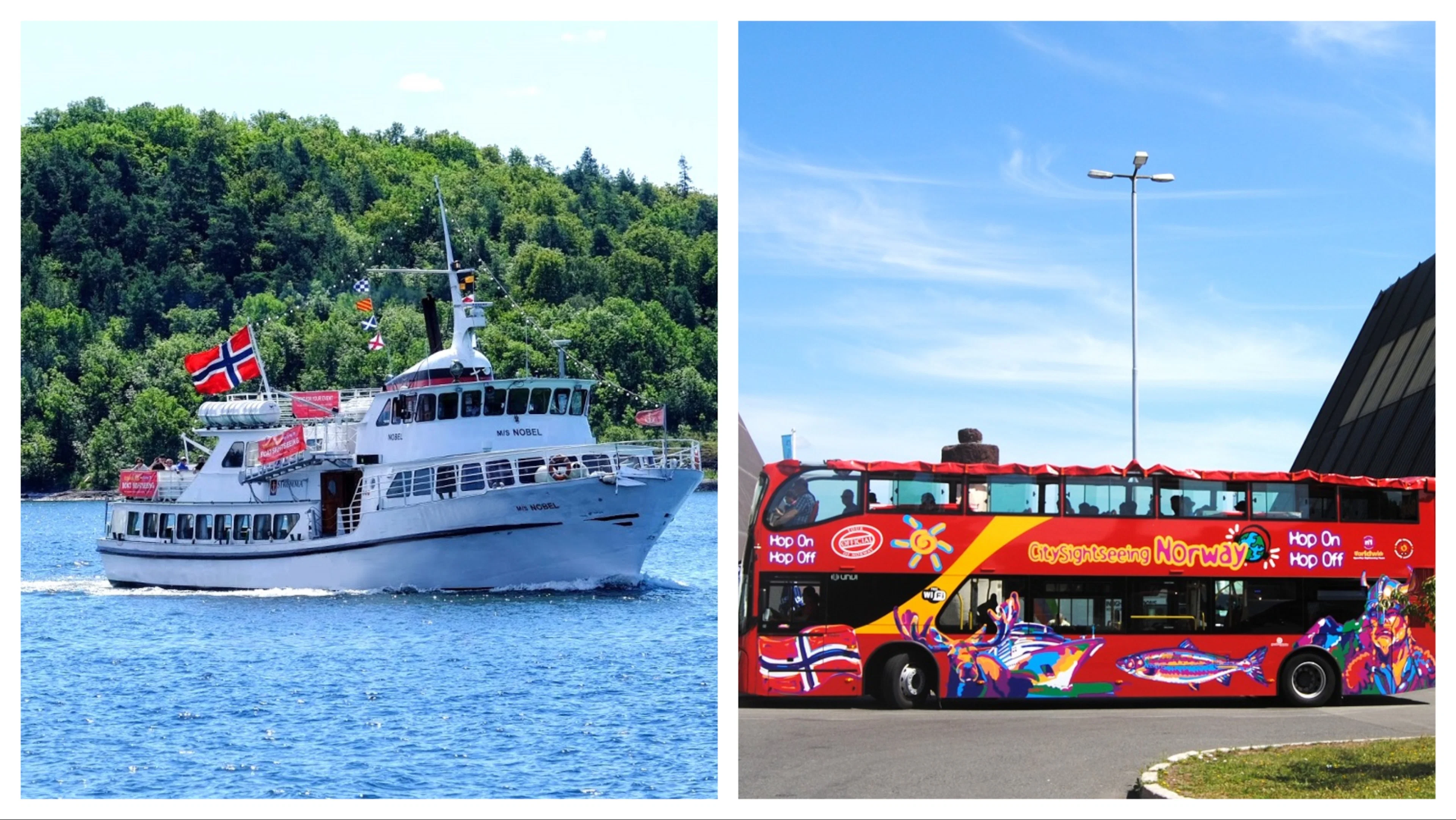 Kombiticket: Fjord-Sightseeing-Kreuzfahrt & Hop-On Hop-Off Bus in Oslo