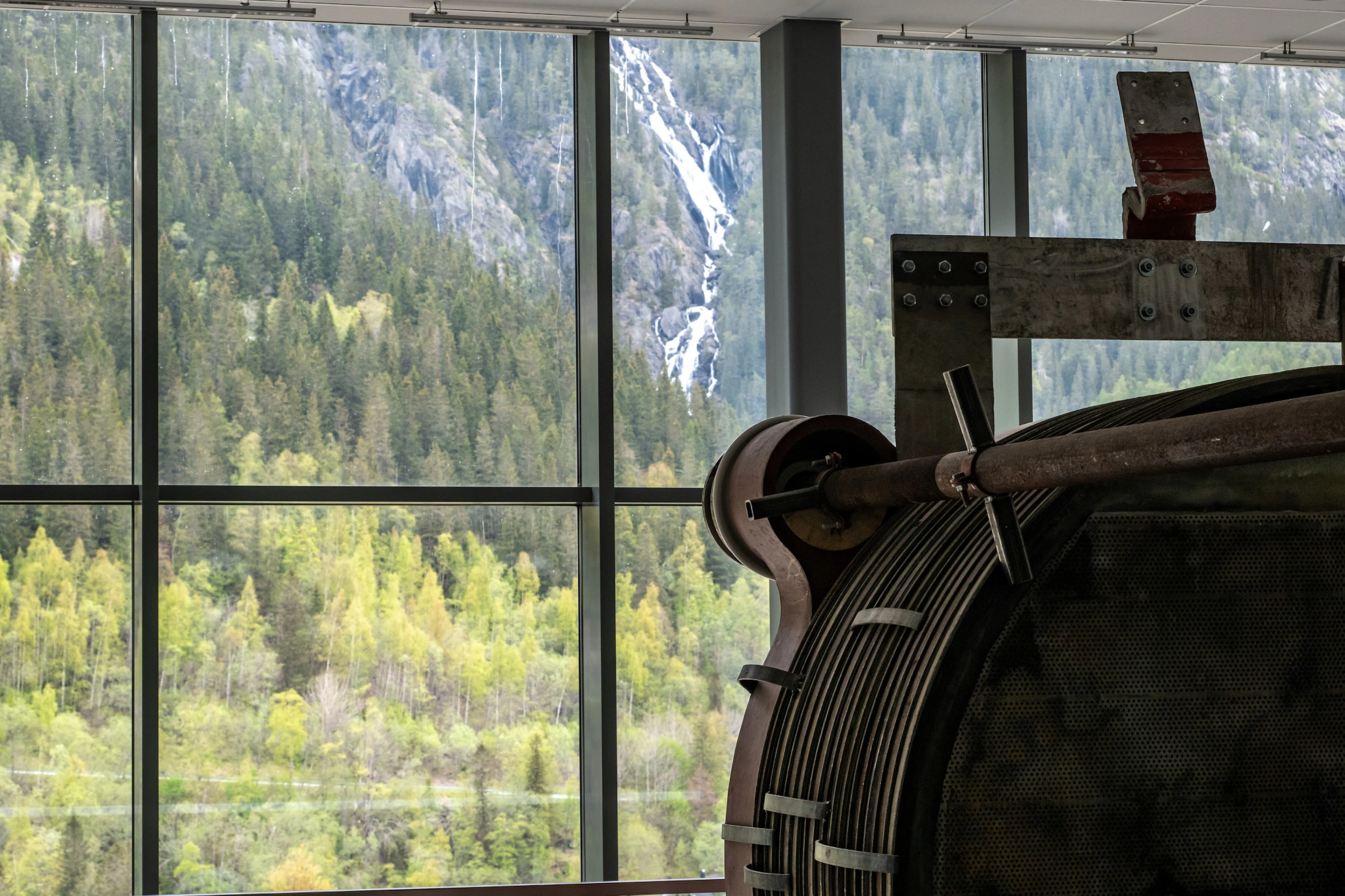 Eingang zum Norwegischen Industriearbeitermuseum - Vemork