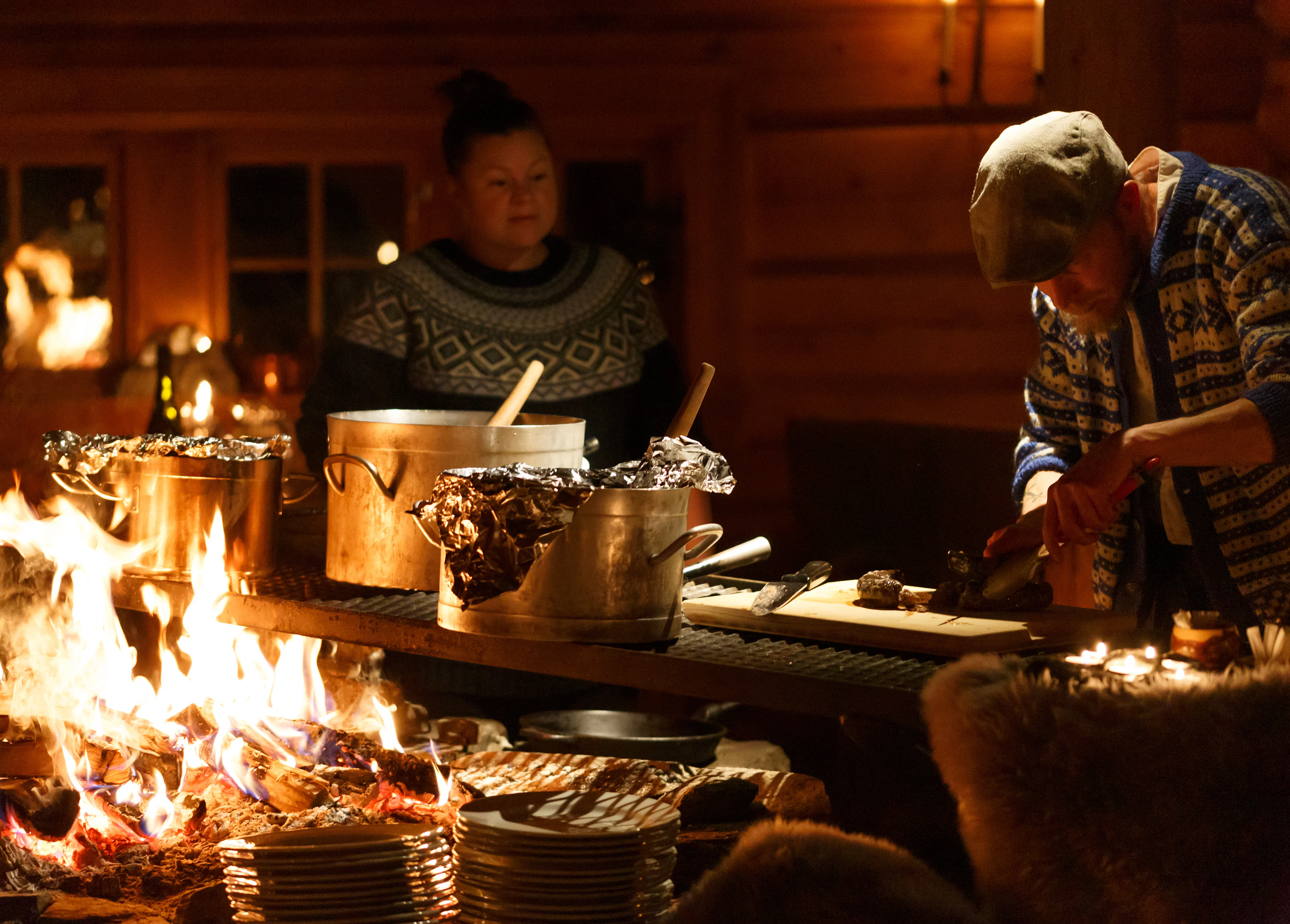 Abendessen in Volldalskoja