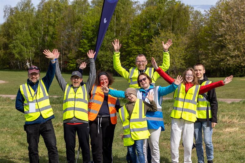 Frivillige ved Ekebergsletta parkrun.