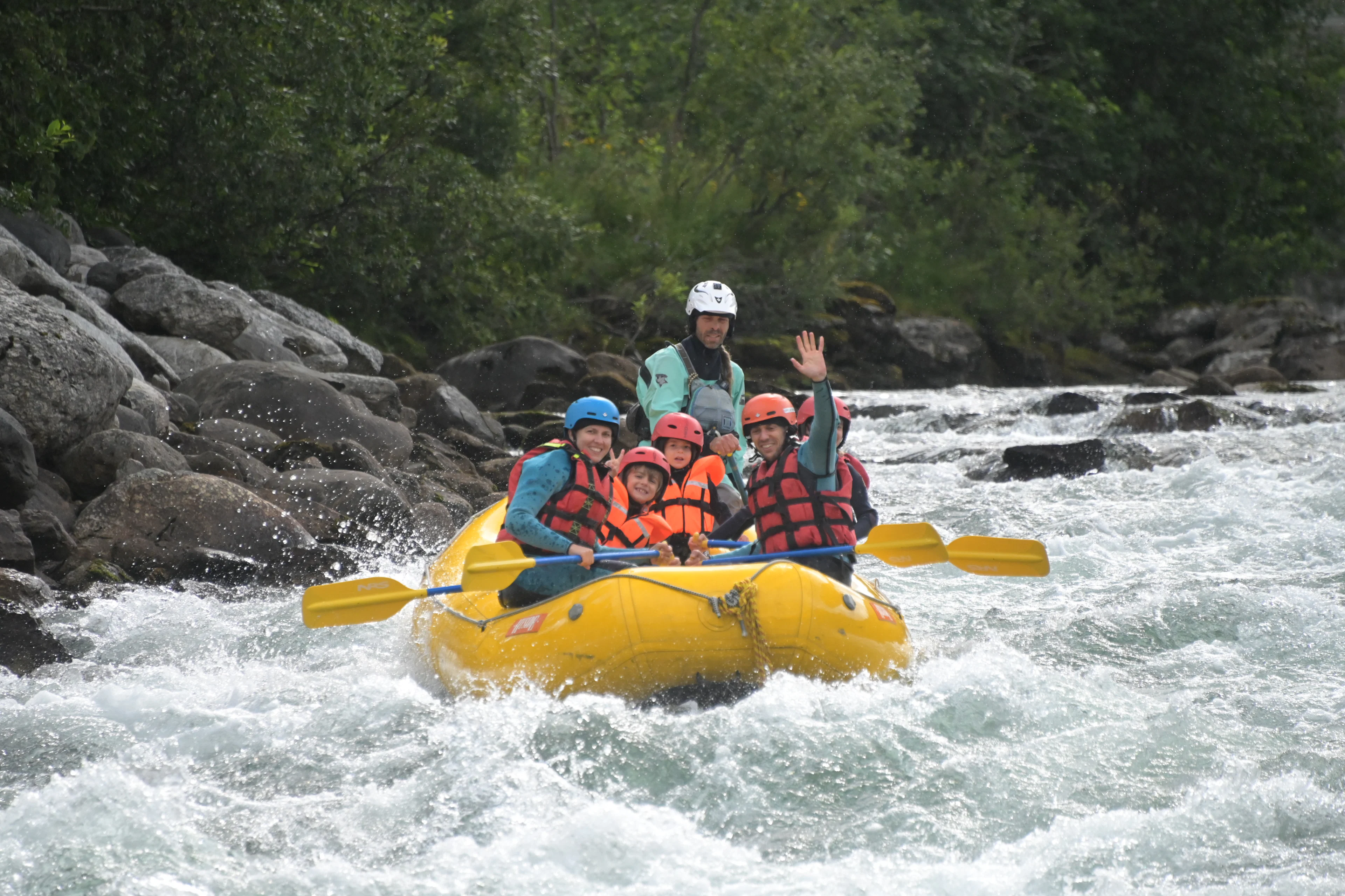 Familien-Rafting auf der Driva in Oppdal