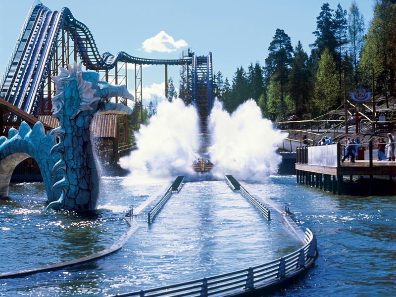 Supersplash water attraction. TusenFryd