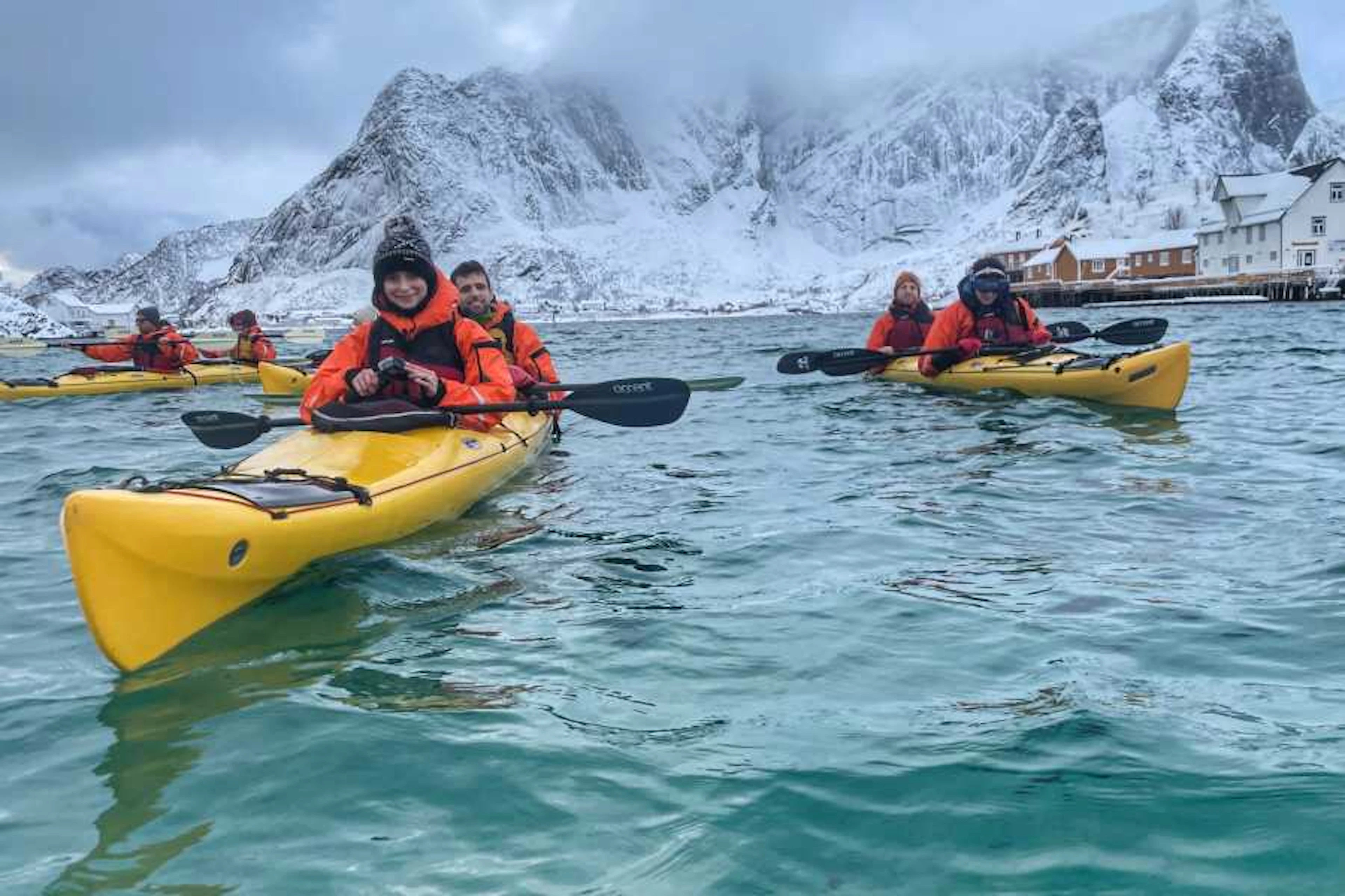 Andare in kayak d'inverno alle Lofoten