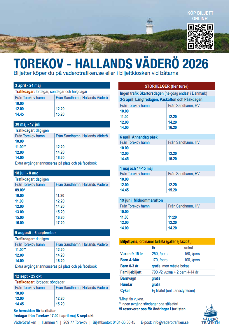 Tidtabell Sommaren 2025